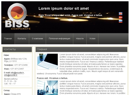 Дизайн интернет-страницы Корпоративный сайт